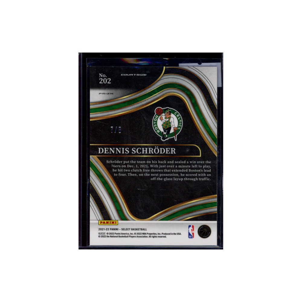 Dennis Schröder 2021-22 Panini Select Basketball Courtside Lucky Envelopes /8