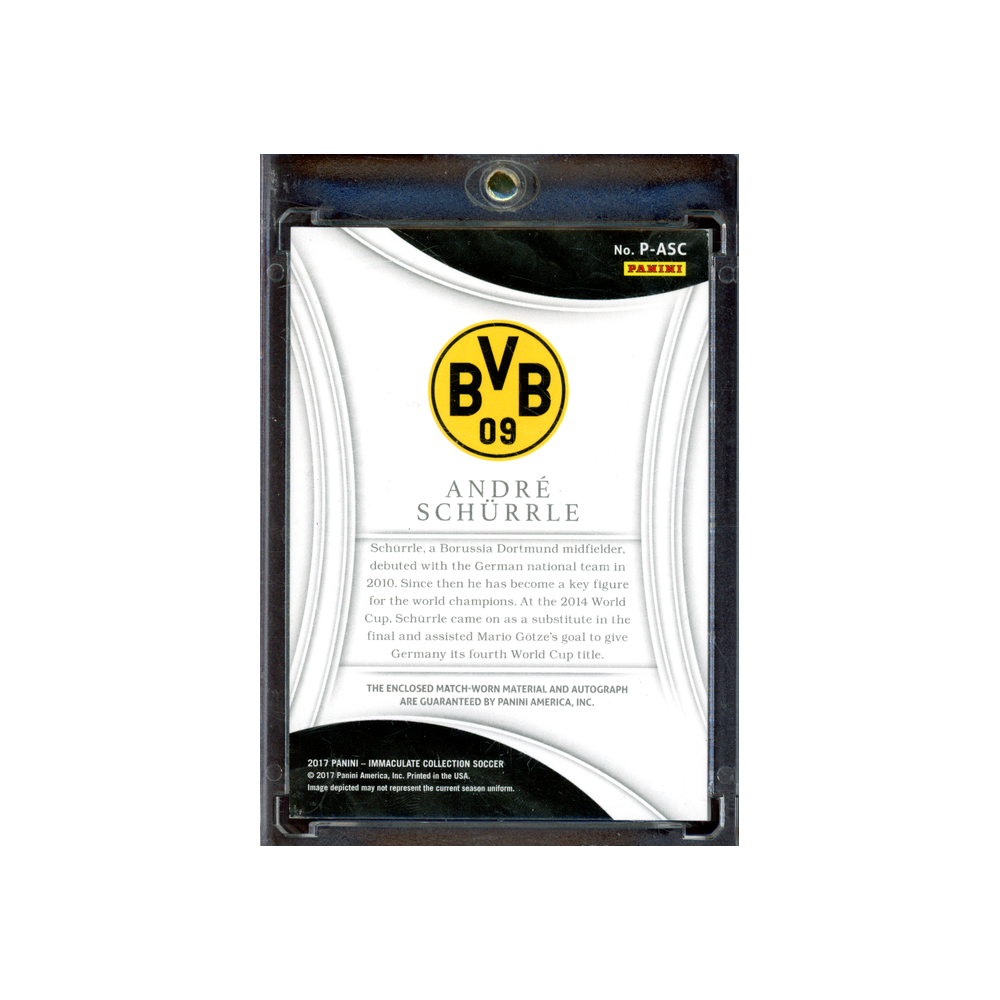 Andre Schürrle 2017 Panini Immaculate Collection Soccer Patch Auto /25