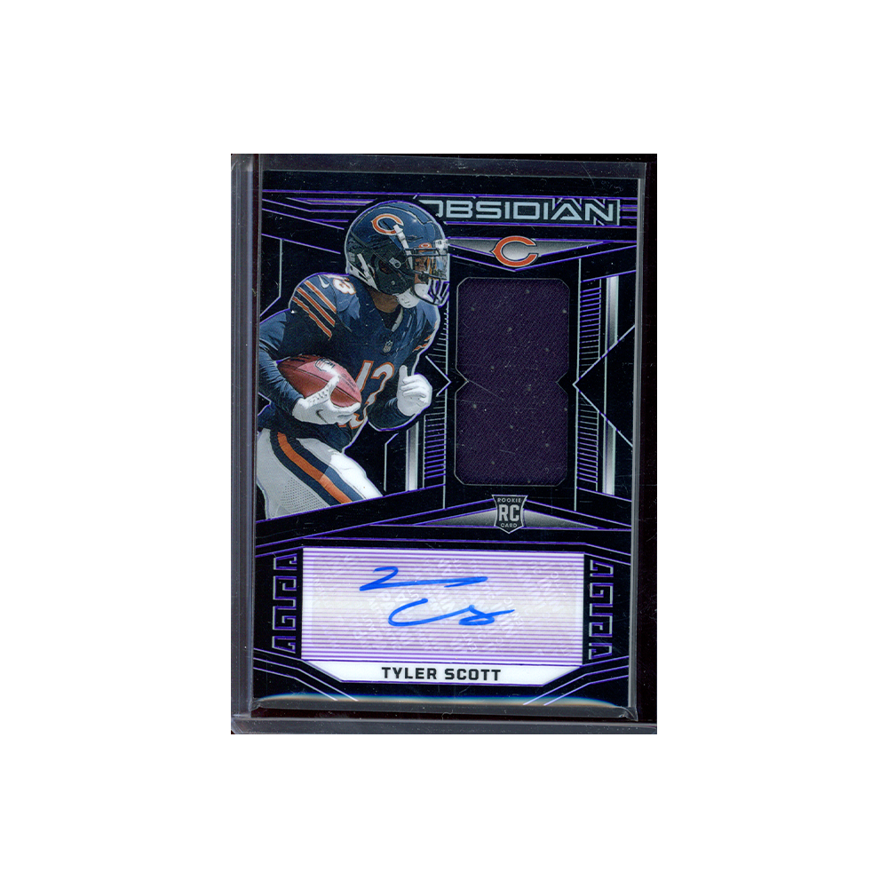 Tyler Scott 2023 Panini Obsidian Football Rookie Patch Auto /75