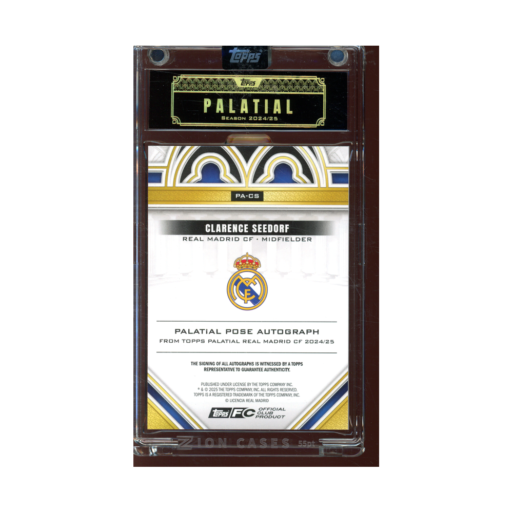 Clarence Seedorf 2025 Topps Palatial Auto Orange /25