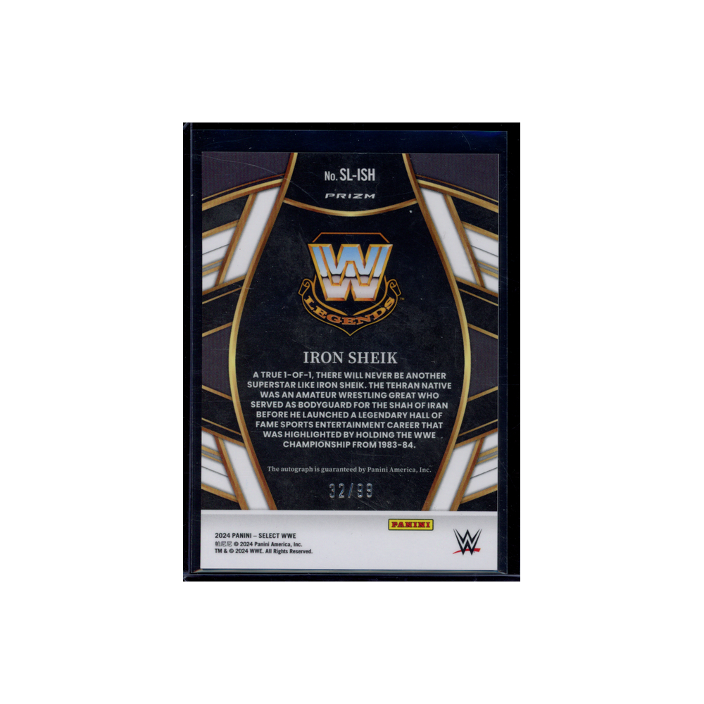 Iron Sheik 2024 Panini Select WWE Auto Red /99