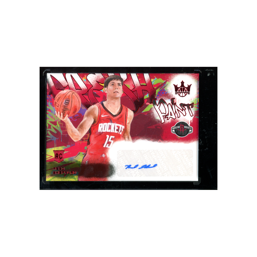 Reed Sheppard 2024-25 Panini Court Kings Basketball Fresh Paint Rookie Auto Red /99