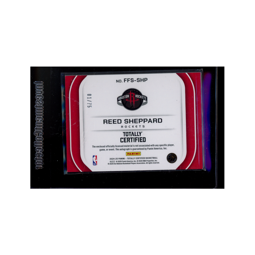 Reed Sheppard 2024-25 Panini Totally Certified Basketball RPA /75