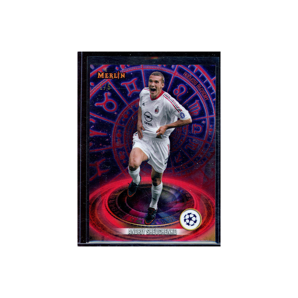 Andriy Shevchenko 2023-24 Topps Merlin Chrome UCC Soccer Ageless Alchemy Red /5