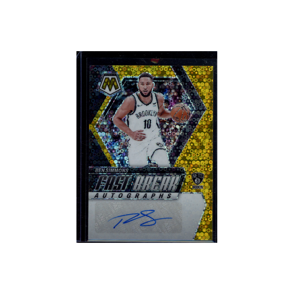 Ben Simmons 2023-24 Panini Mosaic Basketball Fast Break Auto Gold /10