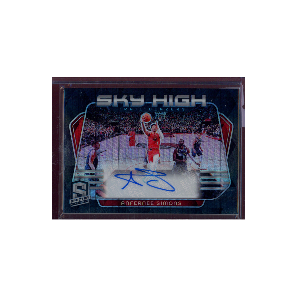 Anfernee Simons 2023-24 Panini Spectra Basketball Sky-High Auto International /10