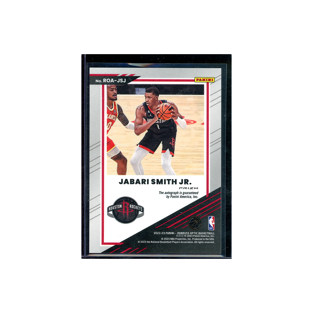 Jabari Smith Jr. 2022-23 Panini Donruss Optic Basketball Rookie Optics Green Wave Rookie Auto