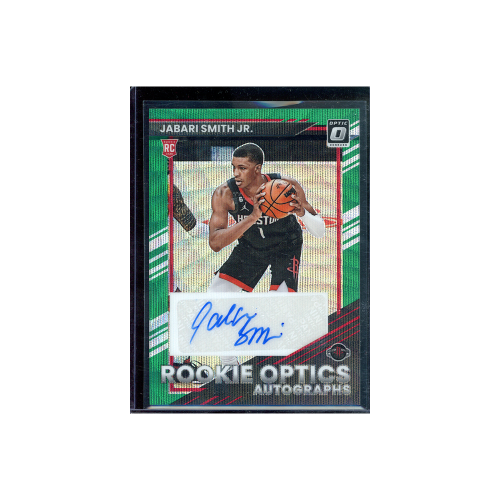 Jabari Smith Jr. 2022-23 Panini Donruss Optic Basketball Rookie Optics Green Wave Rookie Auto