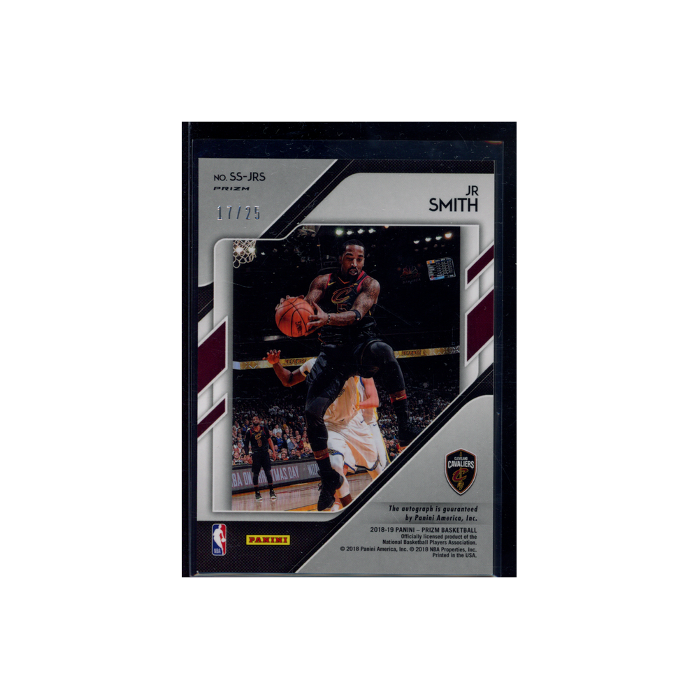 J.R. Smith 2018-19 Panini Prizm Basketball Sensational Signatures Mojo /25