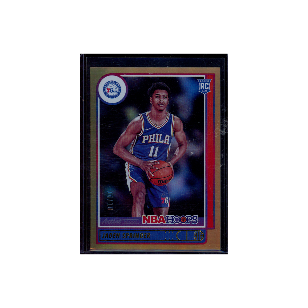 Jaden Springer 2021-22 Panini Hoops Basketball Rookie Gold /10