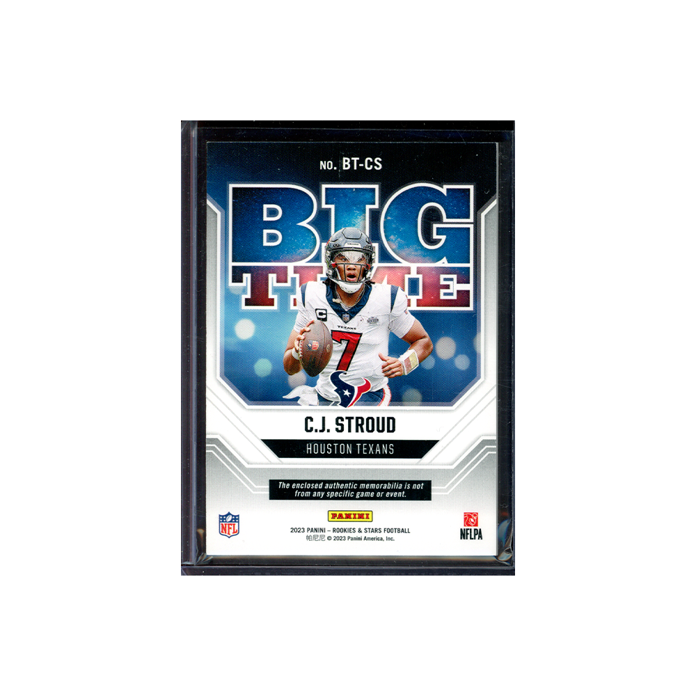CJ Stroud 2023 Panini Rookies & Stars Football Rookie Big Time Patch /49