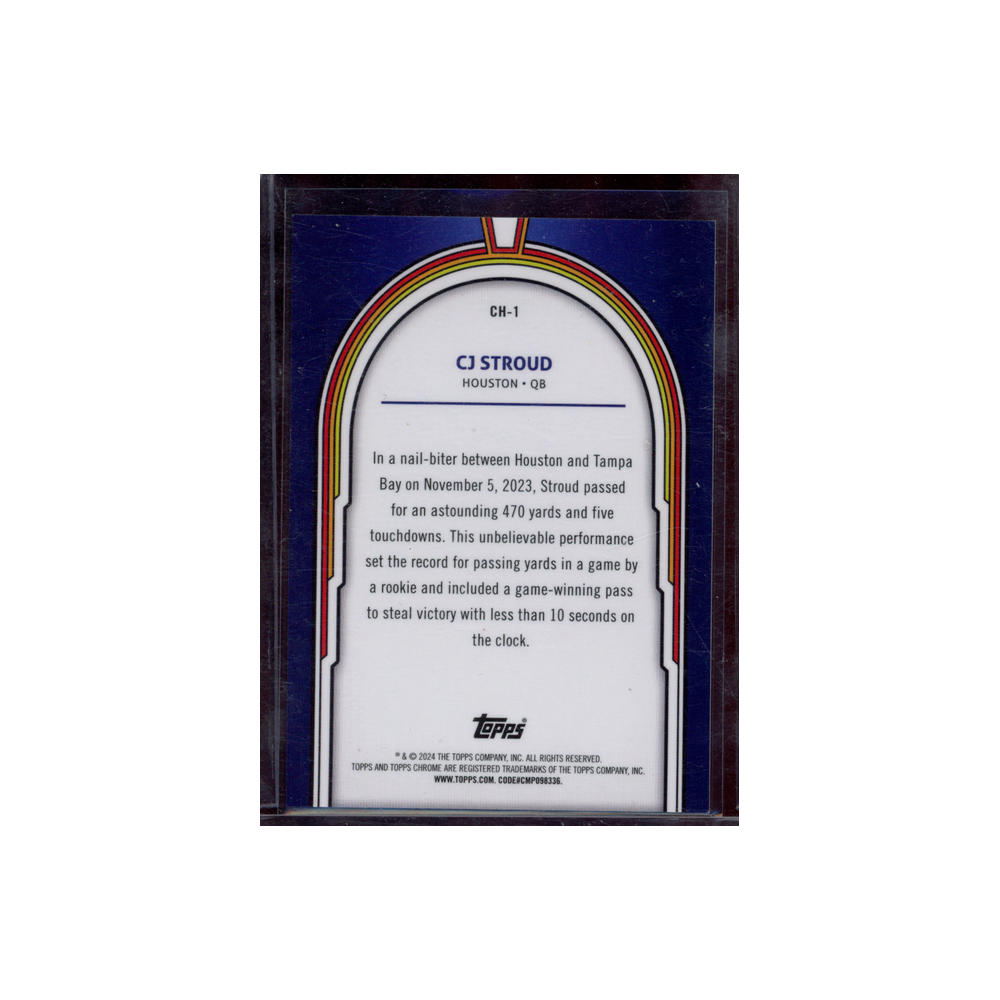 CJ Stroud 2024 Topps Cosmic Chrome Football Heroes SSP