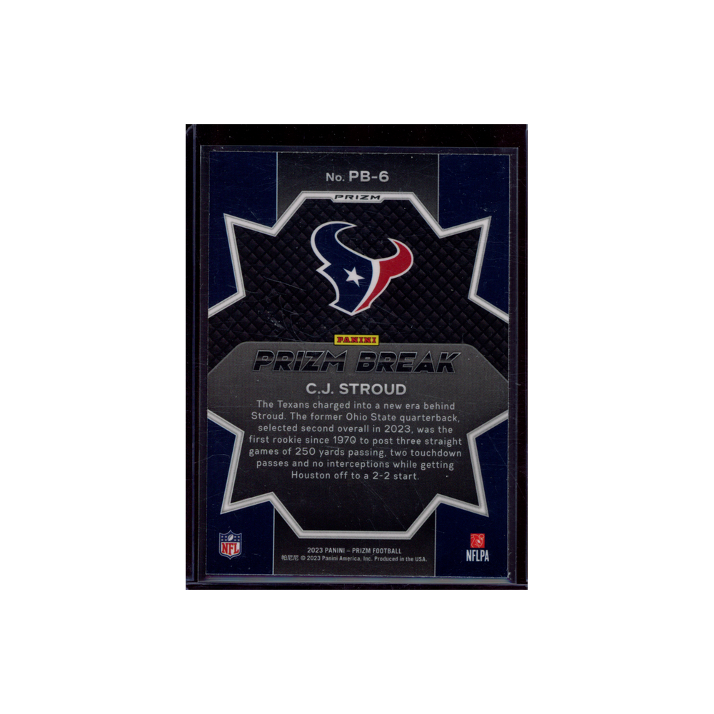 CJ Stroud 2023 Panini Prizm Football Prizm Break Silver Rookie