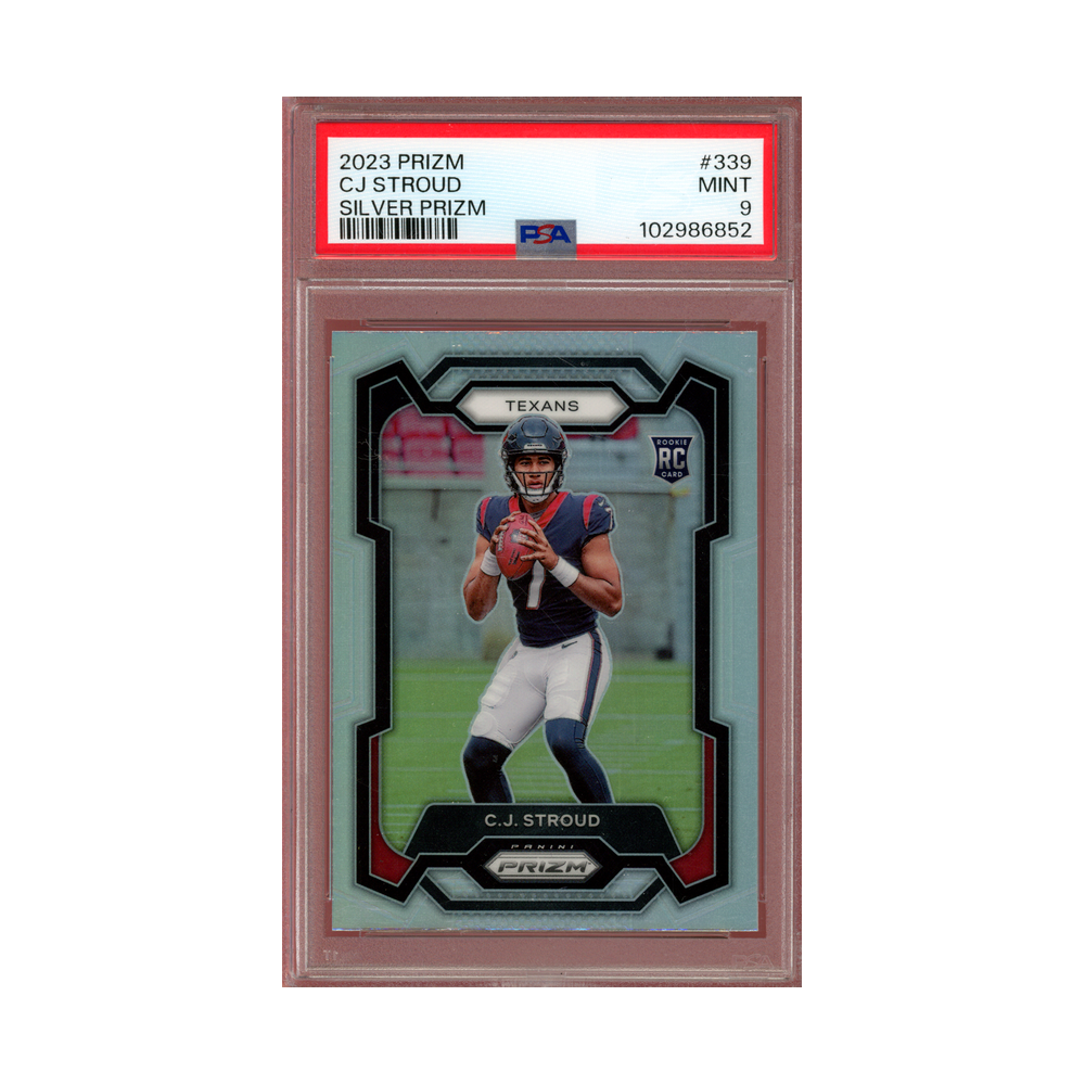 CJ Stroud 2023 Panini Prizm Football Silver Prizm Rookie PSA 9