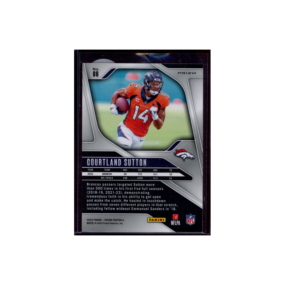 Courtland Sutton 2024 Panini Prizm Football Black & White Checkerboard
