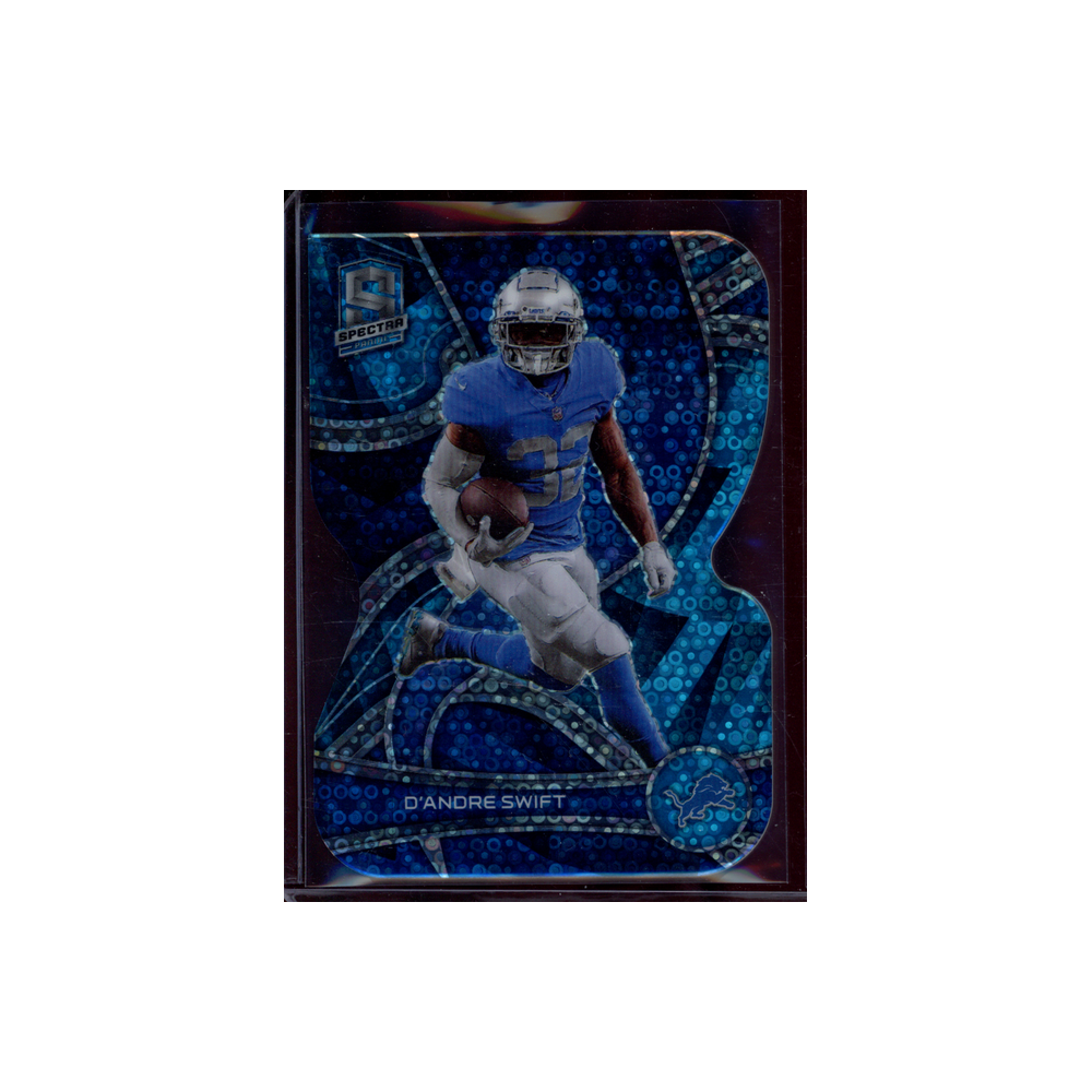 D'Andre Swift 2022 Panini Spectra Football Blue Die-Cut /50