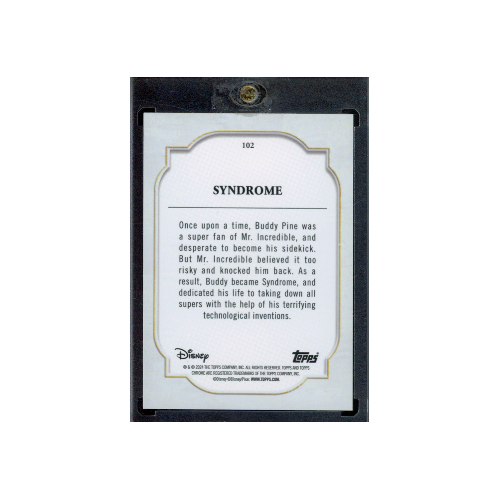 Syndrome 2024 Topps Chrome Pixar Purple Sapphire /15