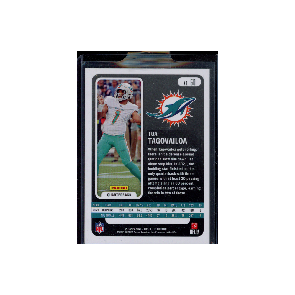 Tua Tagovailoa 2022 Panini Absolute Football Orange /75