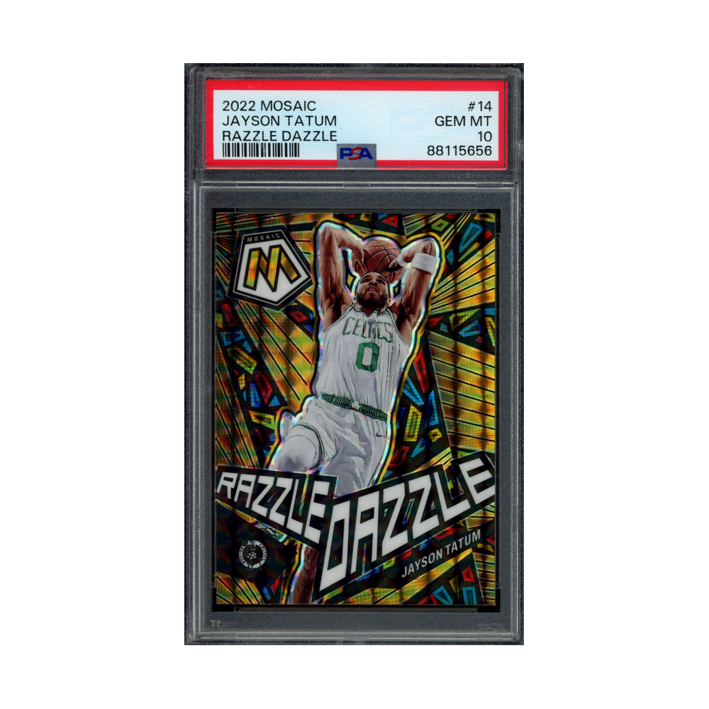 Jayson Tatum 2022 Panini Mosaic Basketball Razzle Dazzle PSA 10