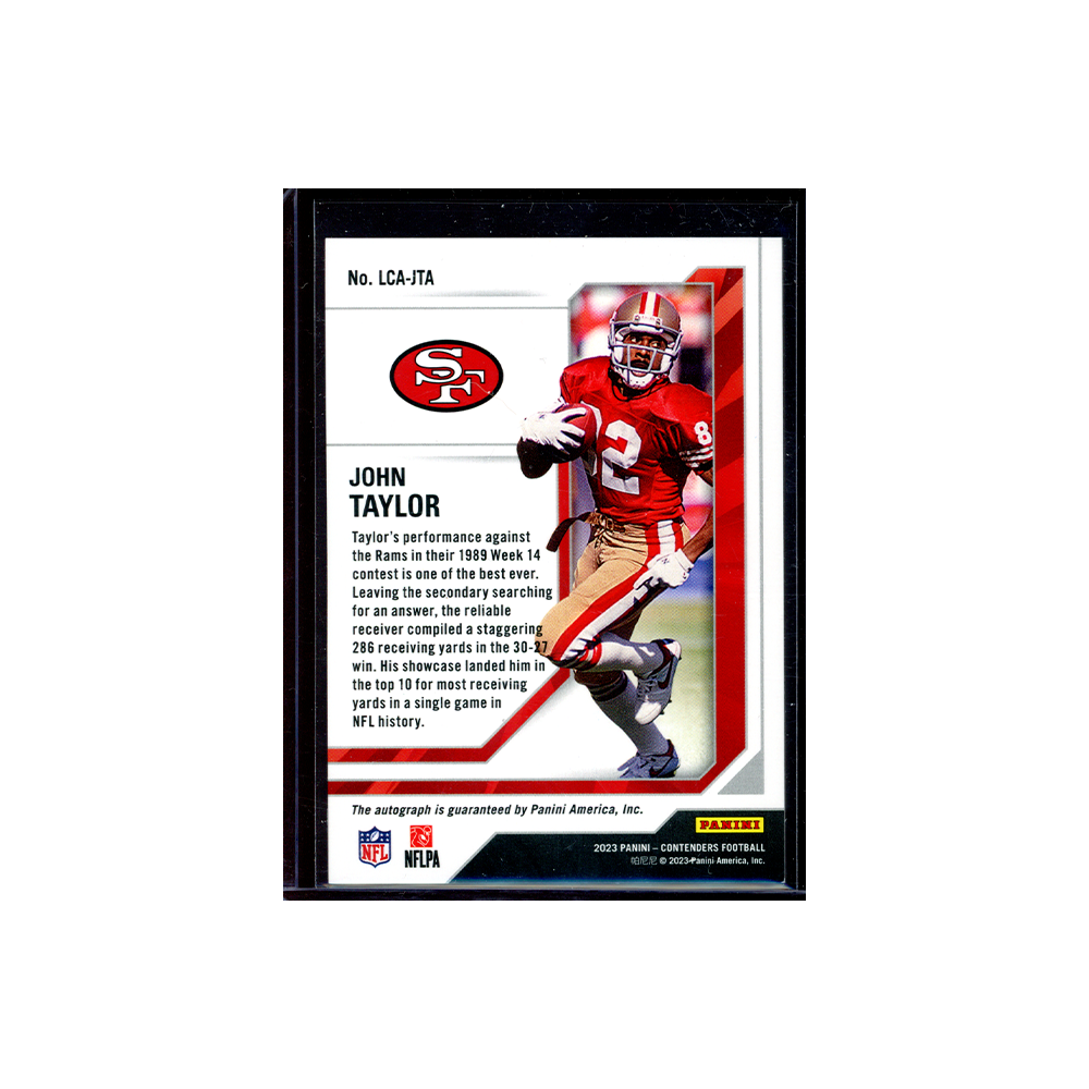 John Taylor 2023 Panini Contenders Football Legendary Contenders Auto /99