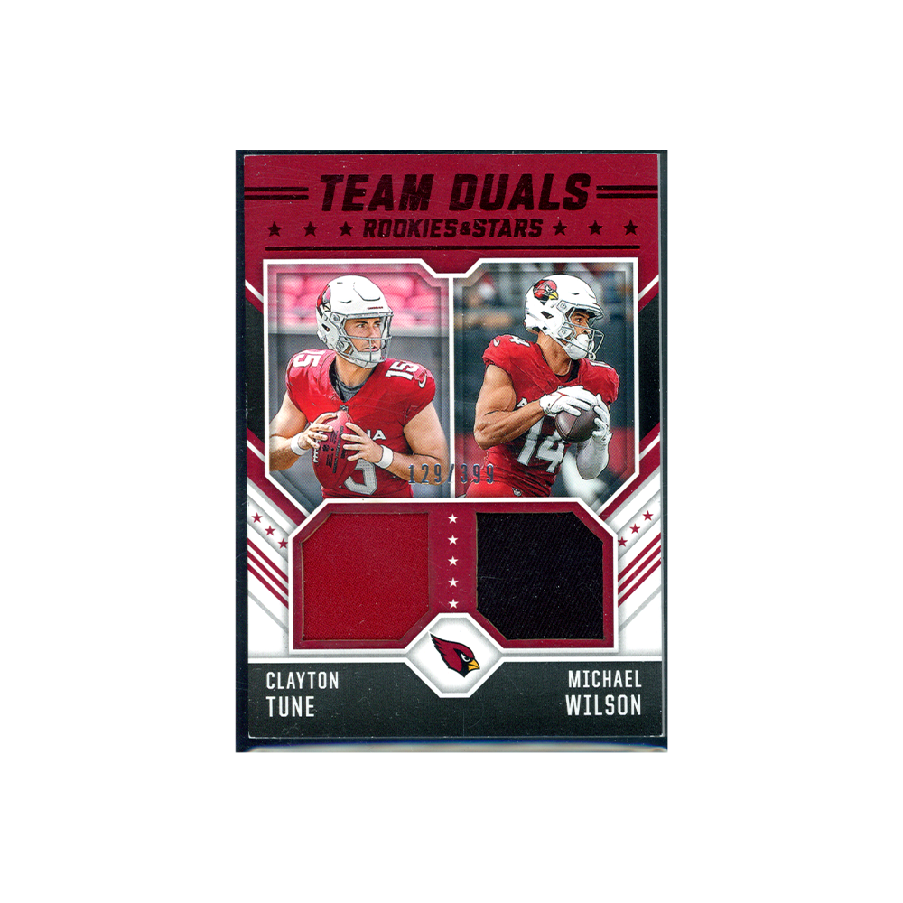 Clayton Tune Michael Wilson 2023 Panini Rookies & Stars Football Team Duals Rookie Patch Red /399
