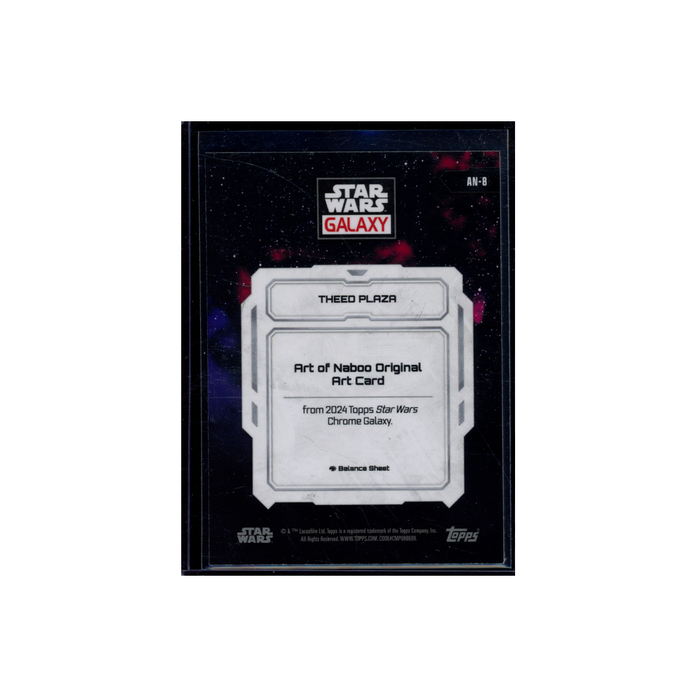 Theed Plaza 2024 Topps Star Wars Galaxy Chrome Art of Naboo Card