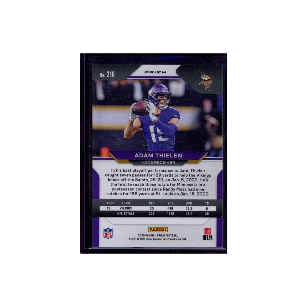 Adam Thielen 2020 Panini Prizm Football Orange /249