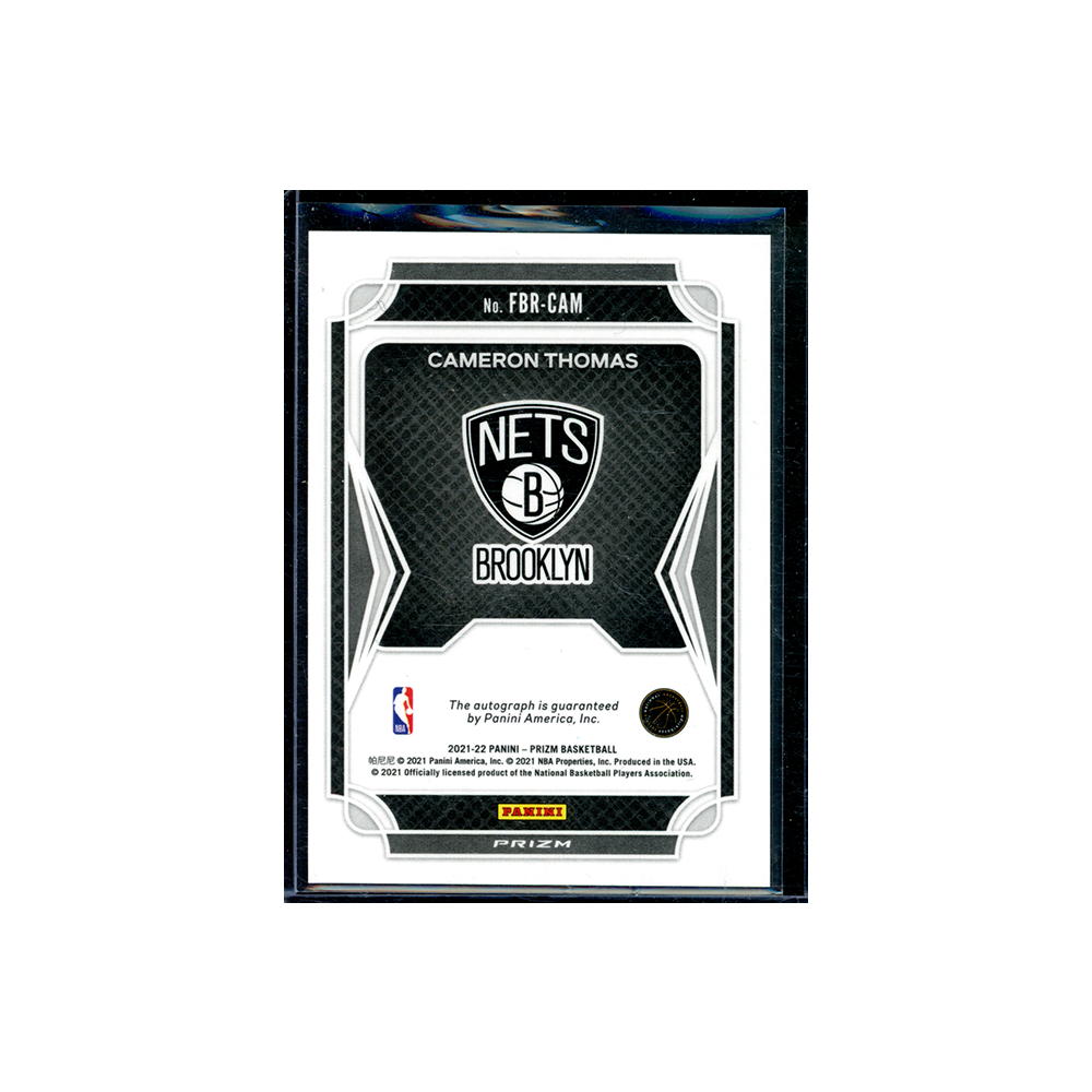 Cameron Thomas 2021-22 Panini Prizm Basketball Fast Break Rookie Auto