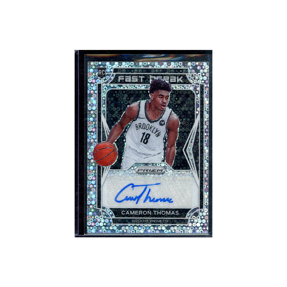 Cameron Thomas 2021-22 Panini Prizm Basketball Fast Break Rookie Auto