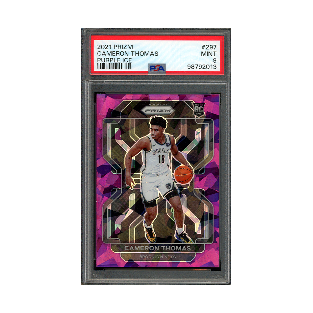 Cameron Thomas 2021 Panini Prizm Basketball Purple Ice Prizm Rookie /149