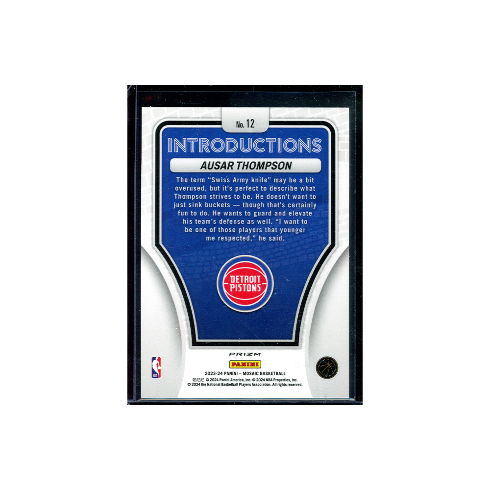 Ausar Thompson 2023-24 Panini Mosaic Basketball Introductions Fast Break Rookie