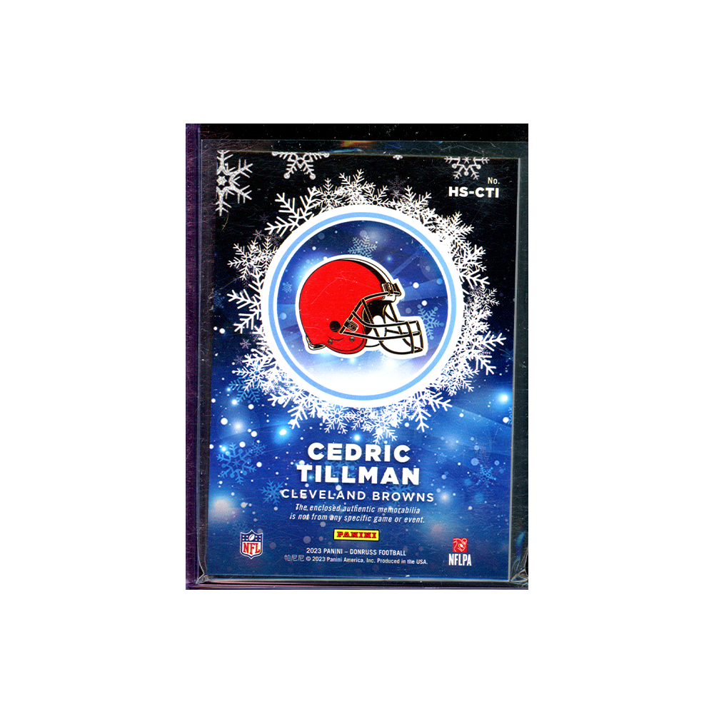Cedric Tillman 2023 Panini Donruss Football Rookie Sweaters Patch
