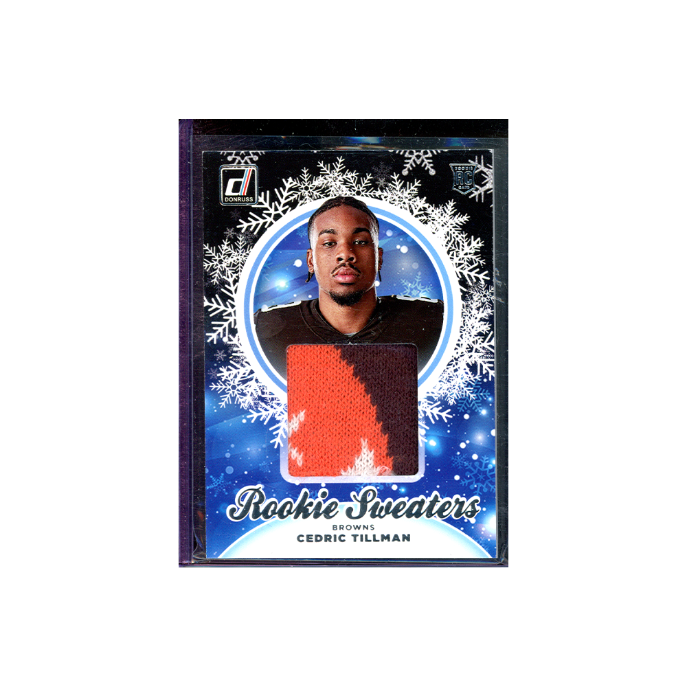 Cedric Tillman 2023 Panini Donruss Football Rookie Sweaters Patch