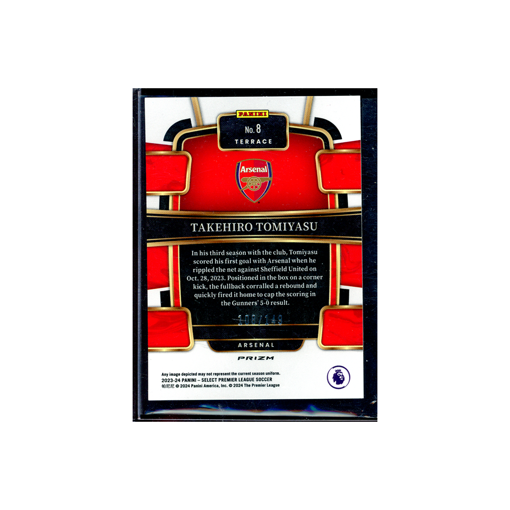 Takehiro Tomiyasu 2023-24 Panini Select Premier League Soccer Purple /149