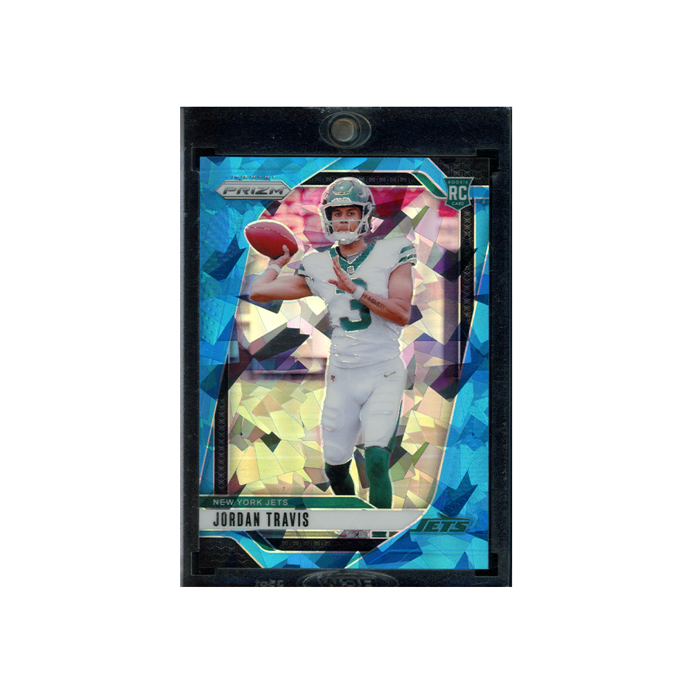 Jordan Travis 2024 Panini Prizm Football Blue Ice Prizm Rookie /99