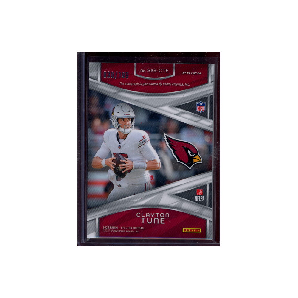 Clayton Tune 2024 Panini Spectra Football Auto /199