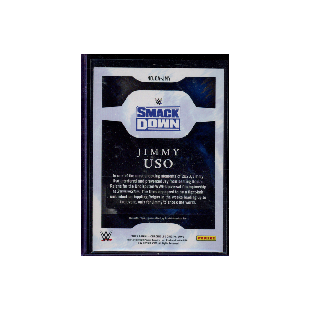 Jimmy Uso 2023 Panini Chronicles Origins WWE Auto Gold /10