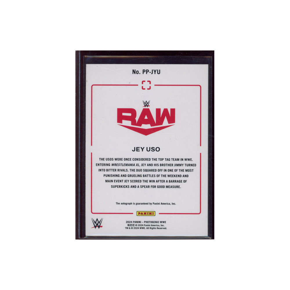 Jey Uso 2024 Panini Photogenic WWE Picture Perfect Auto /13