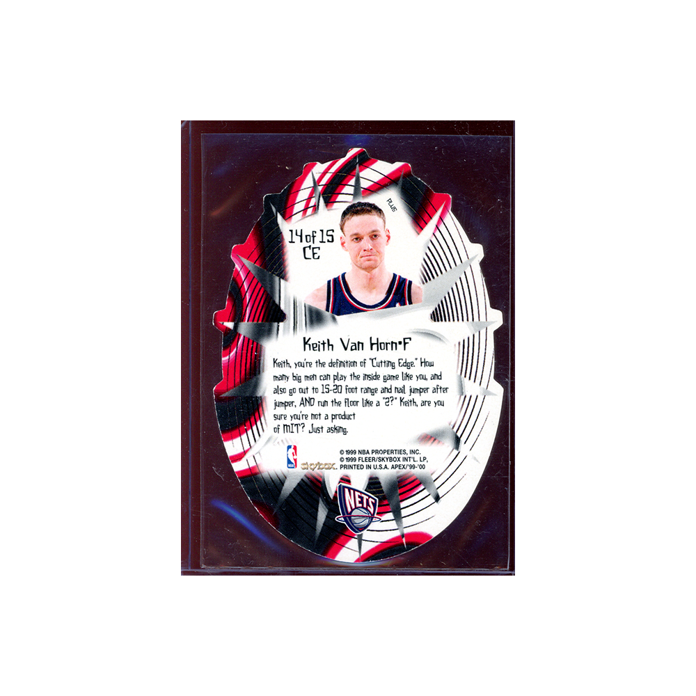 Keith Van Horn 1999 Skybox Apex Cutting Edge PLUS Die-Cut