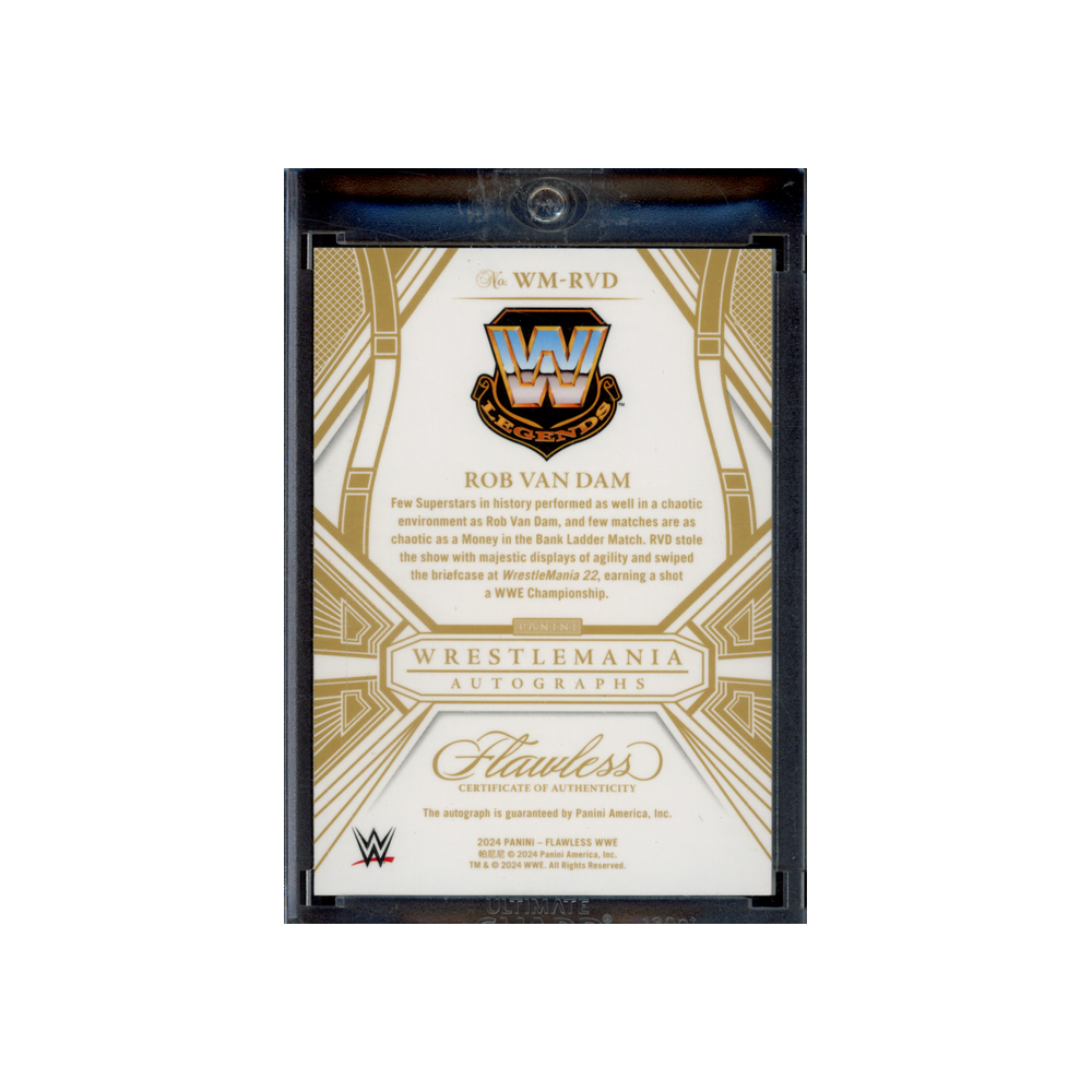 Rob Van Dam 2024 Panini Flawless WWE Wrestlemania Auto /25