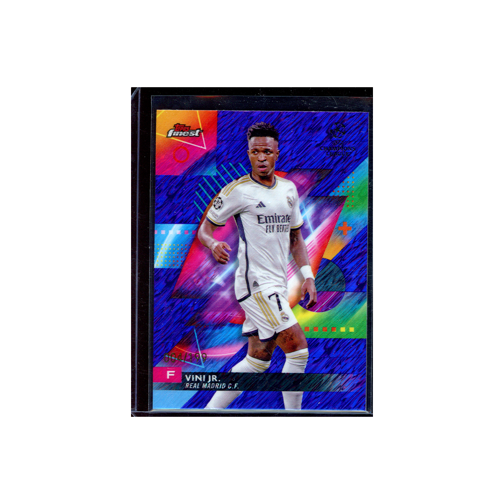 Vini Jr. 2023-24 Topps Finest UCC Soccer Blue Shimmer /199
