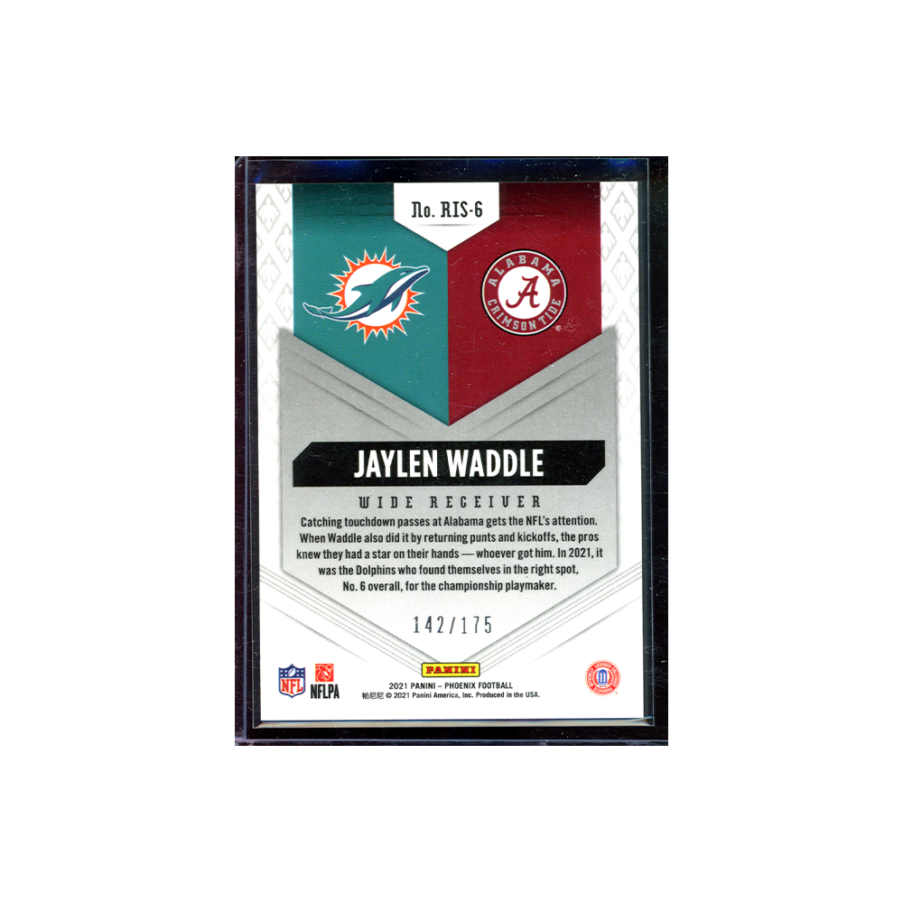 Jaylen Waddle 2021 Panini Phoenix Football Rookie Rising Pink /175