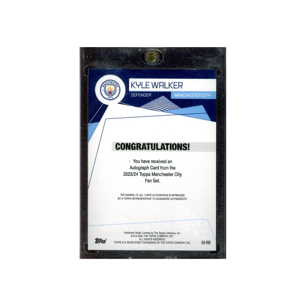 Kyle Walker 2023 Manchester City Team Set Auto