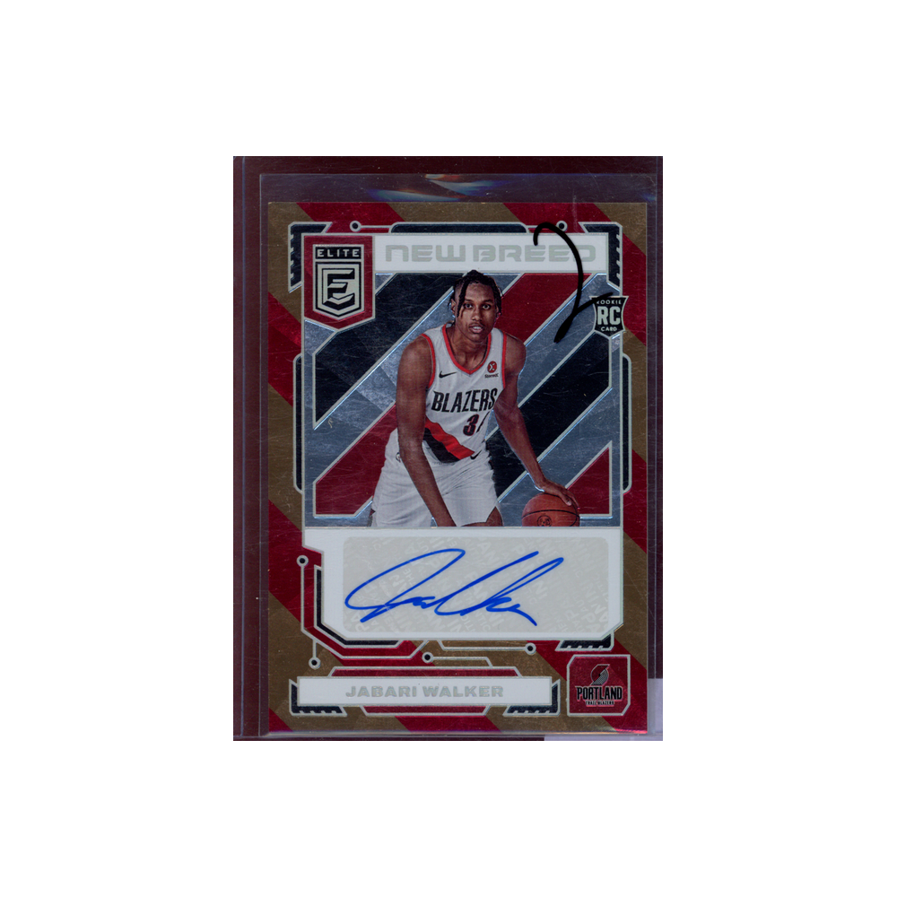 Jabari Walker 2022-23 Panini Donruss Elite Basketball New Breed Rookie Auto Gold /10