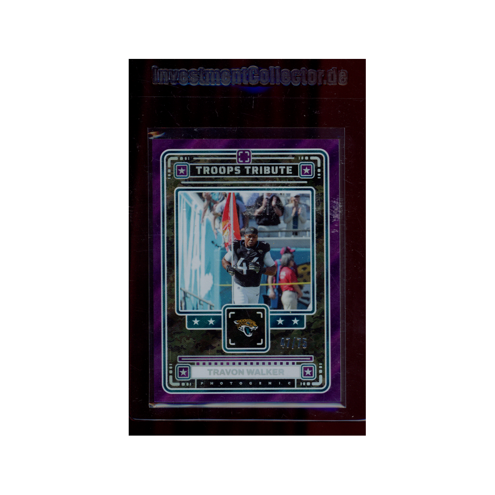 Travon Walker 2024 Panini Photogenic Football Troops Tribute /75