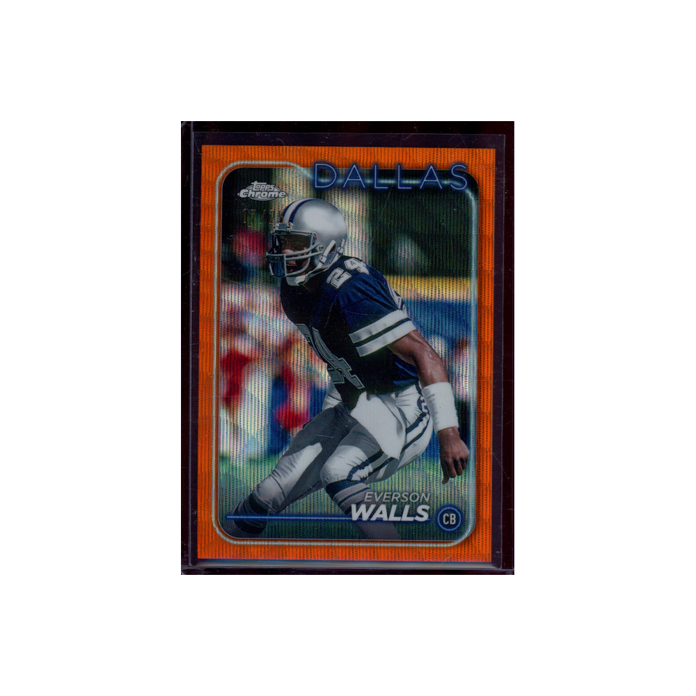 Everson Walls 2024 Topps Chrome Football Orange Wave /25
