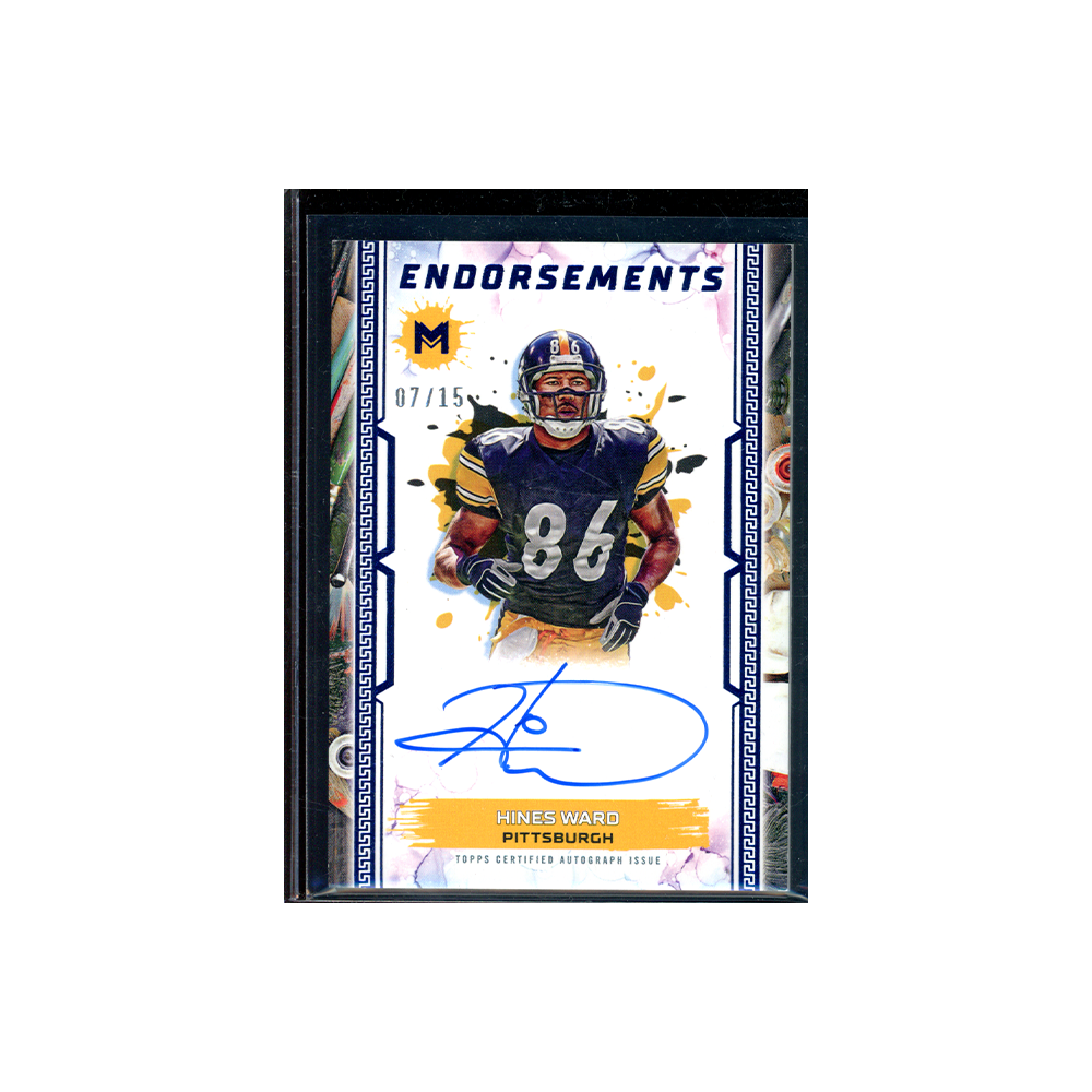 Hines Ward 2024 Topps Motif Football Endorsements On-Card Auto /15