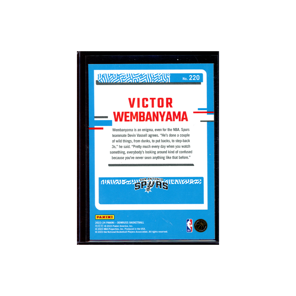 Victor Wembanyama 2023-24 Panini Donruss Basketball Rated Rookie