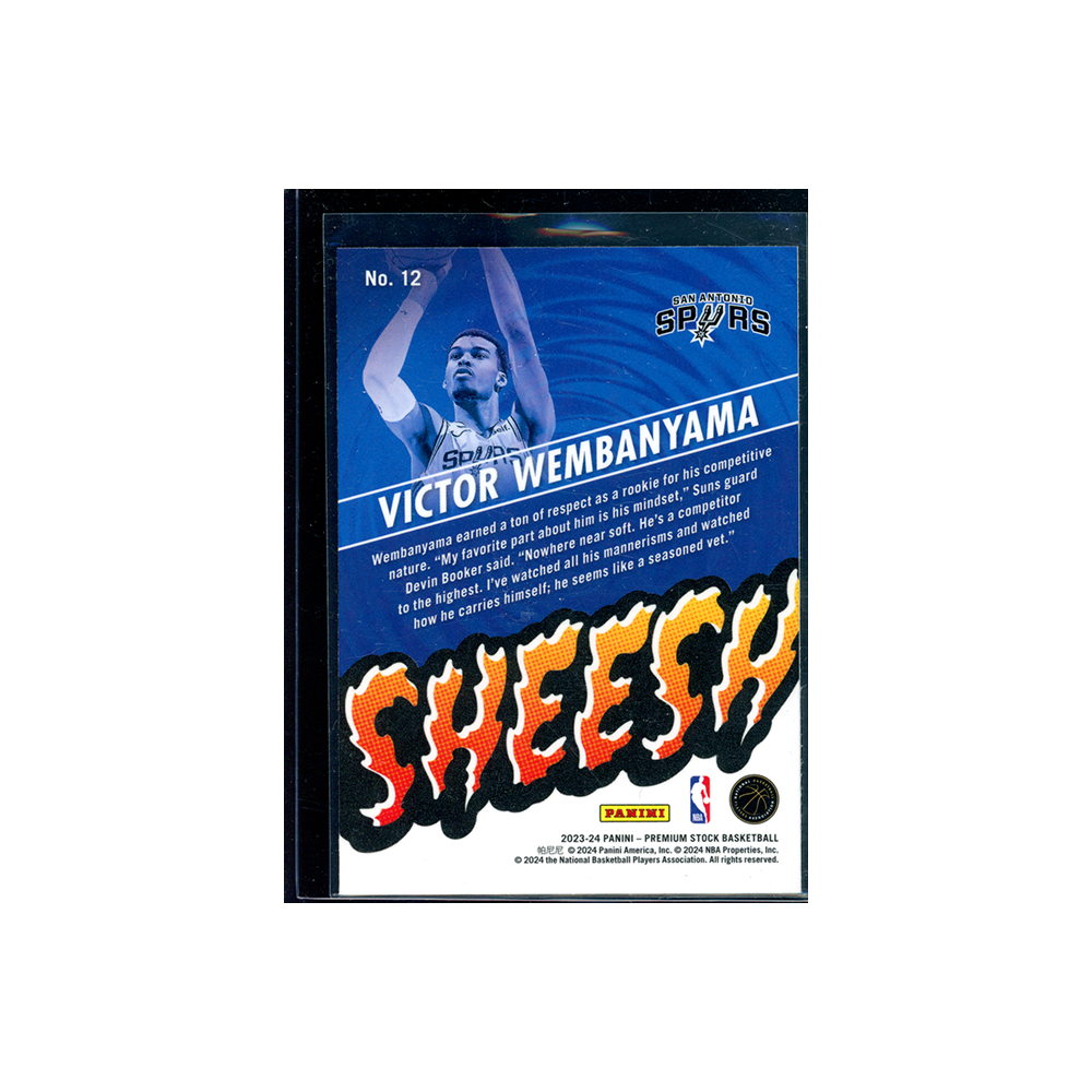 Victor Wembanyama 2023-24 Panini Premium Stock Basketball Sheesh