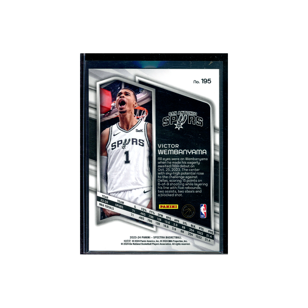 Victor Wembanyama 2023-24 Panini Spectra Basketball Spectracular Debut Rookie